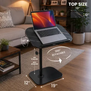 90° Tilt & 360° Swivel Laptop Table